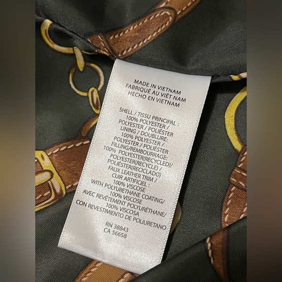 NWT Lauren Ralph Lauren Hooded Quilted Coat Green Size M - Picture 14 of 14